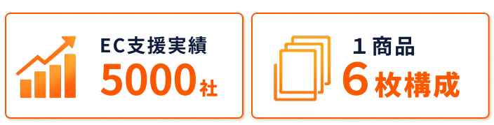 EC支援実績5000社／1商品7枚構成